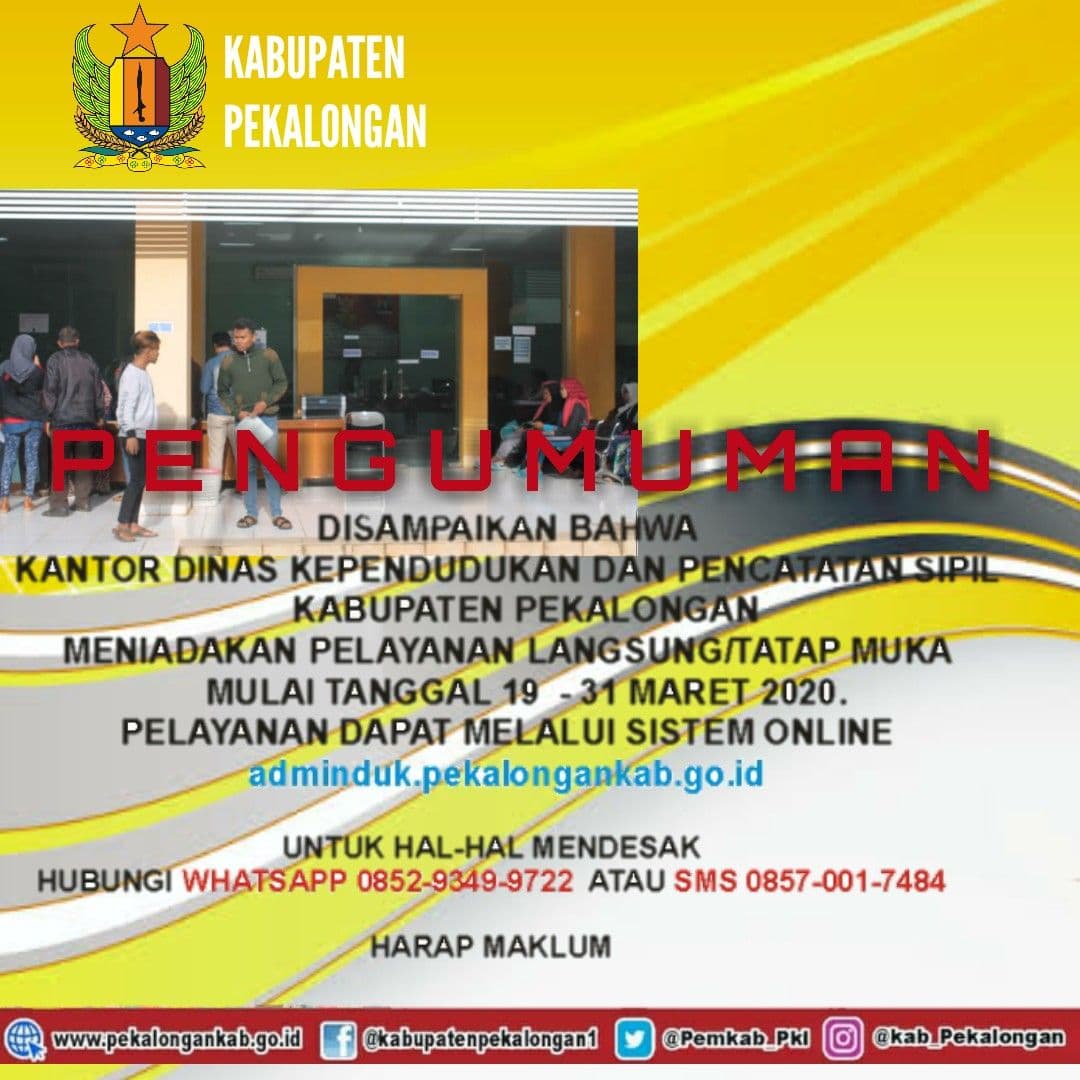 Peniadaan Layanan Tatap Muka Dindukcapil2